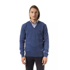 Uominitaliani Blue Merino Wool Men's Men's Sweater